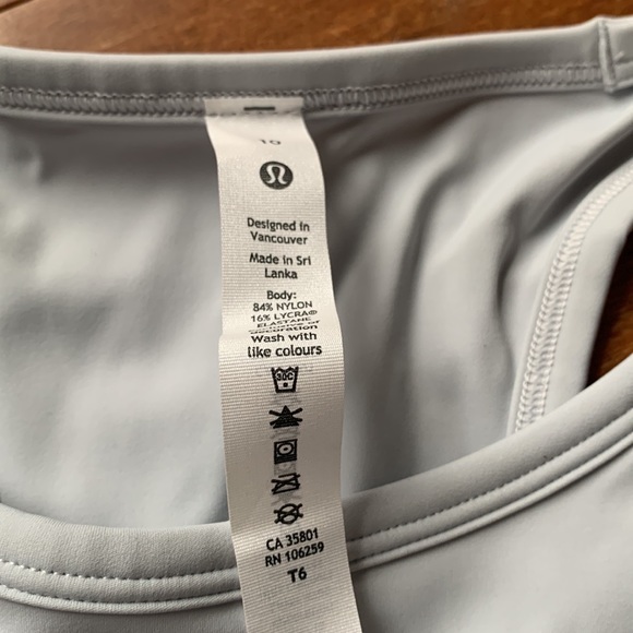 NWT Lululemon Nulux Racerback Crop Run tank size 10 - Picture 3 of 3